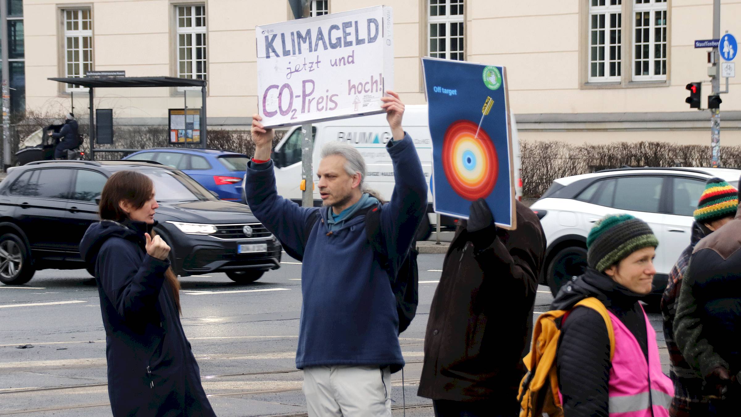 Einer der Teilnehmenden der Demonstration, Christian Bläul. Foto: Anton Launer