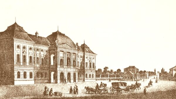 Japanisches Palais, zeitgenössische Zeichnung