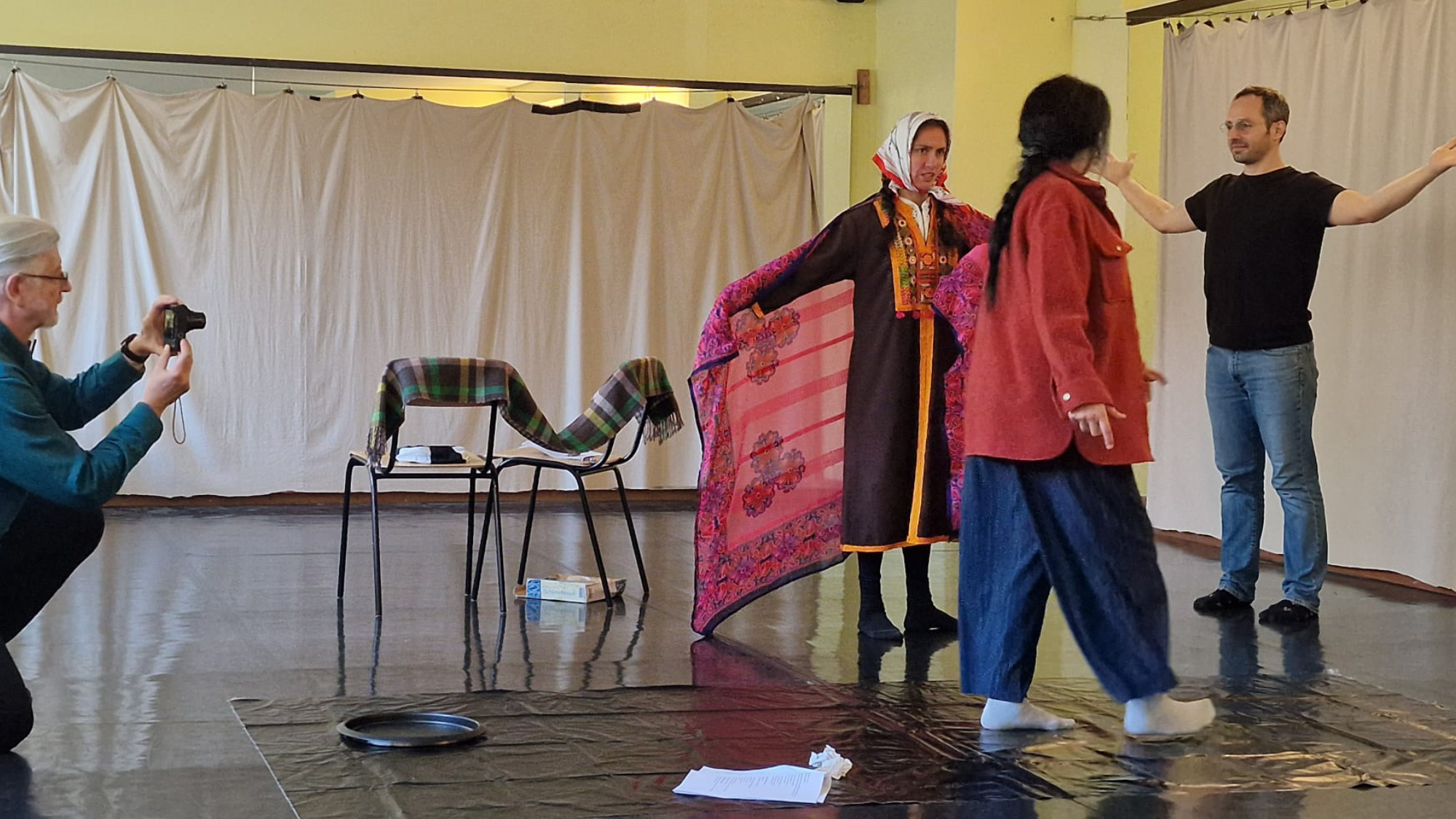 Proben für "Die Fremde" im Projekttheater.