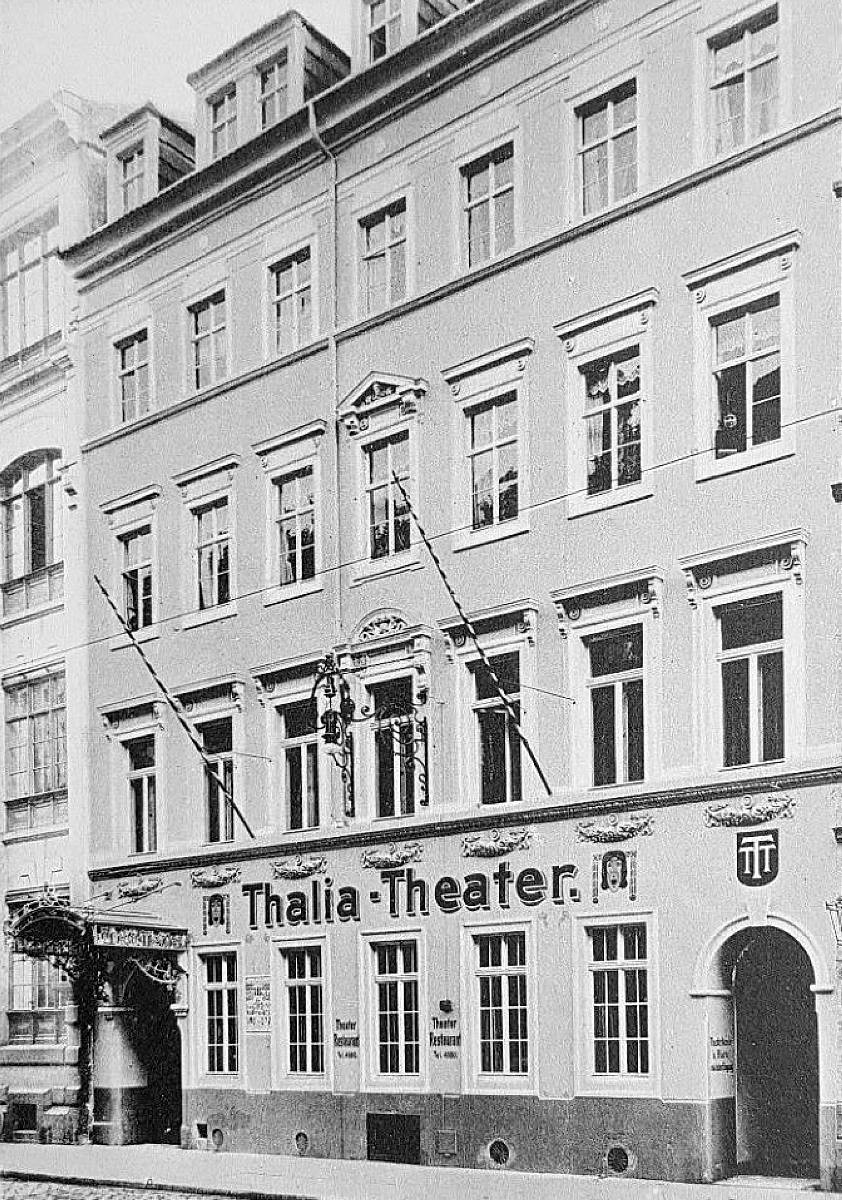 Thalia-Theater auf der Görlitzer Straße - zeitgenössische Postkarte - archiviert von altesdresden.de