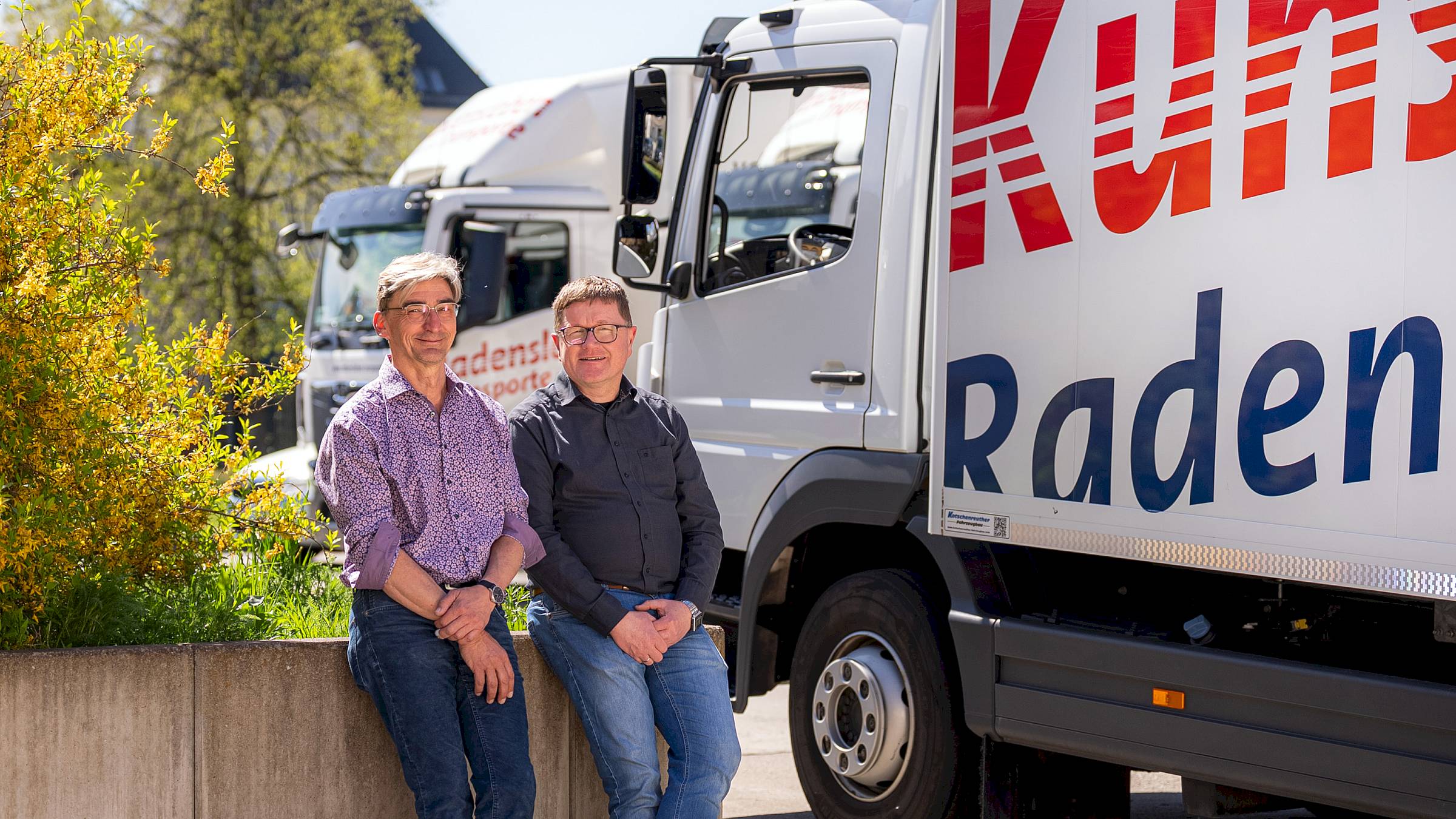 Alexander Rose und Matthias Naumann führen das Transport- und Logistik-Unternehmen Radensleben.