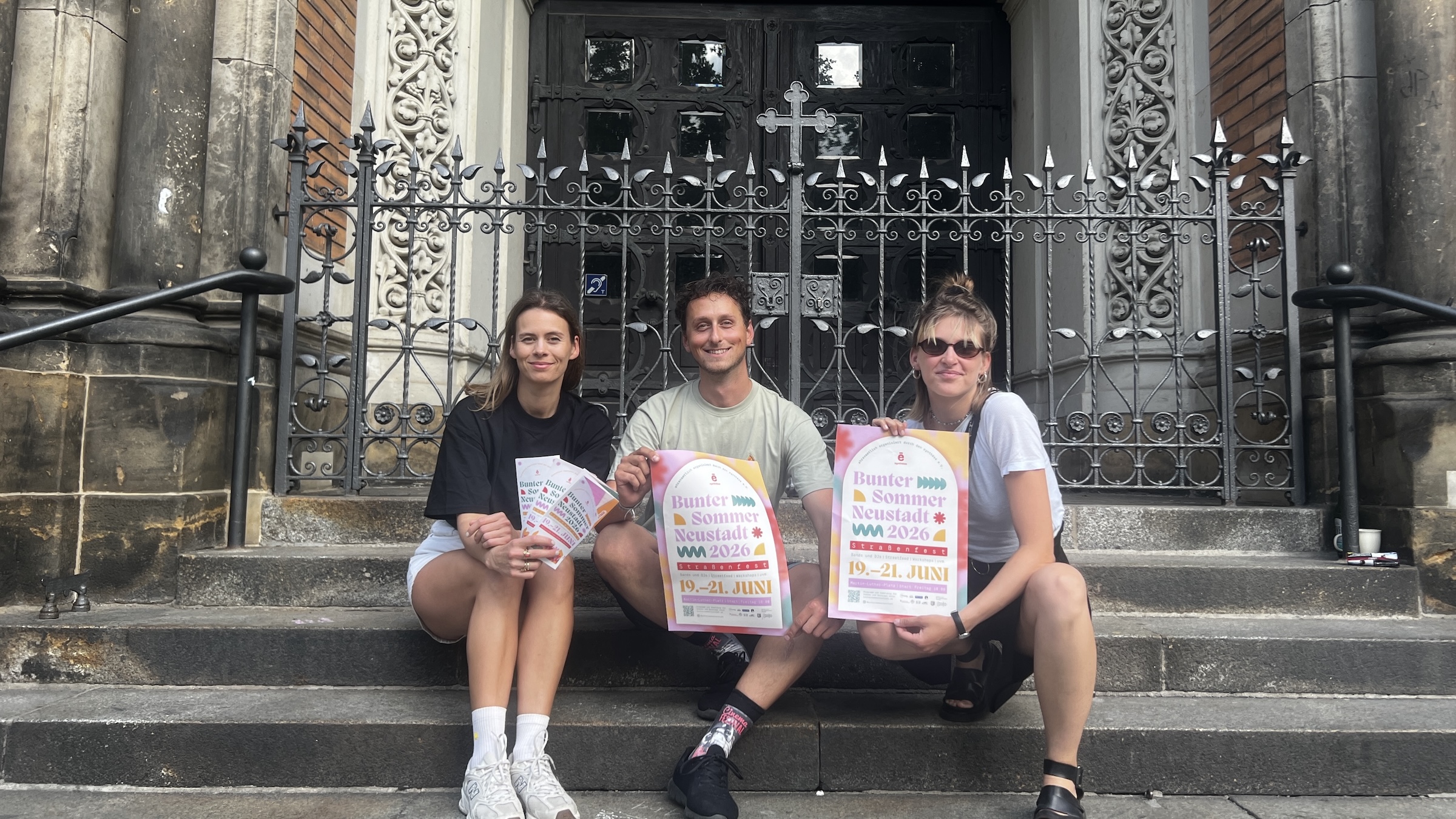 Jenny Überberg, Paul Brunn und Sophie Heiduschka helfen bei der Organisation des BSN – Foto: Mercedes Braun