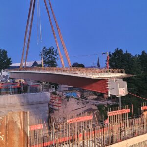 Die Fertigstellung der Brücke ist für den Februar 2027 geplant - Foto: Straßen- und Tiefbauamt/Landeshauptstadt Dresden